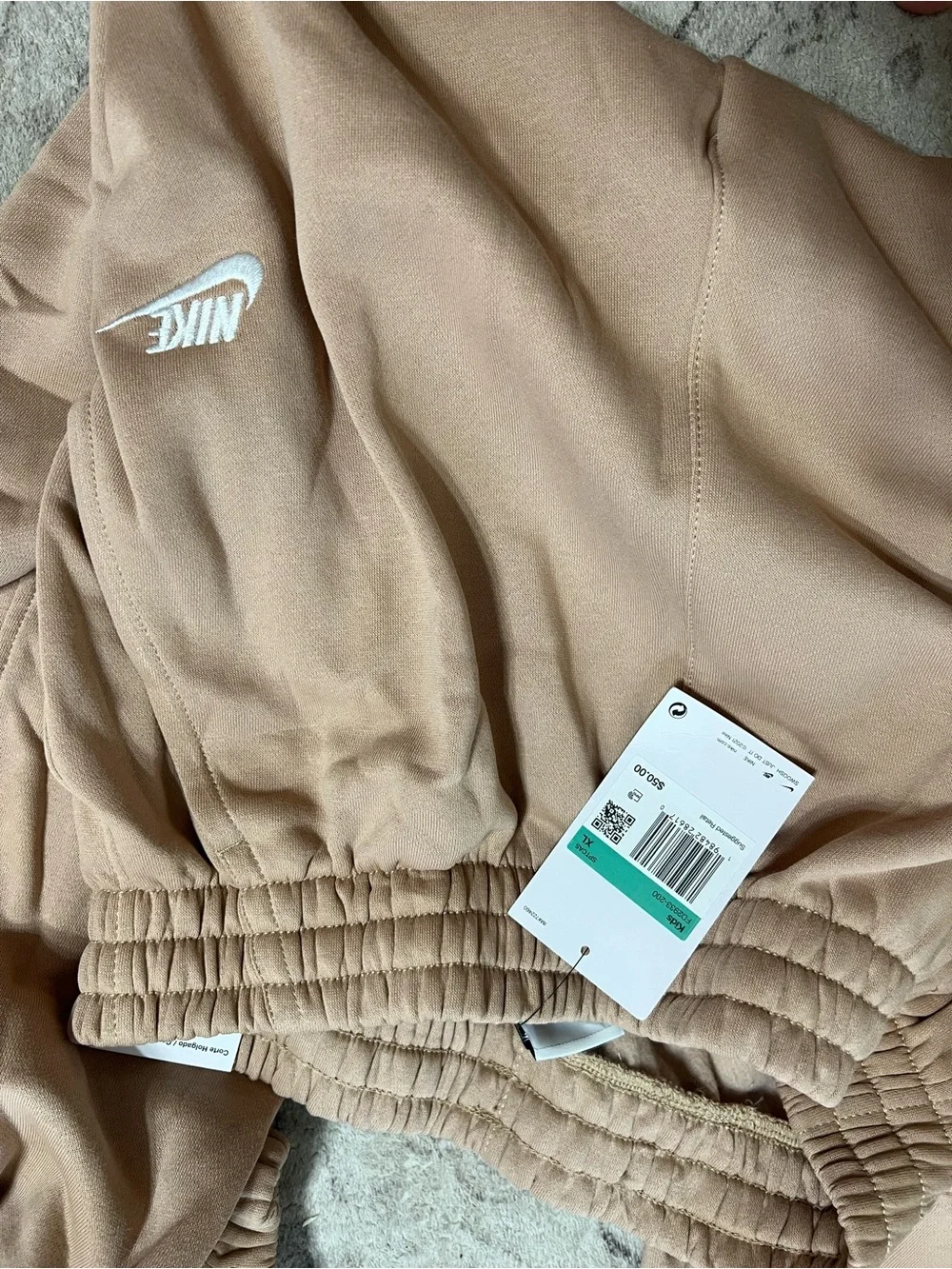 Unisex Nike Sportswear Club Fleece Big Kids Loose Pants Tan/Hemp